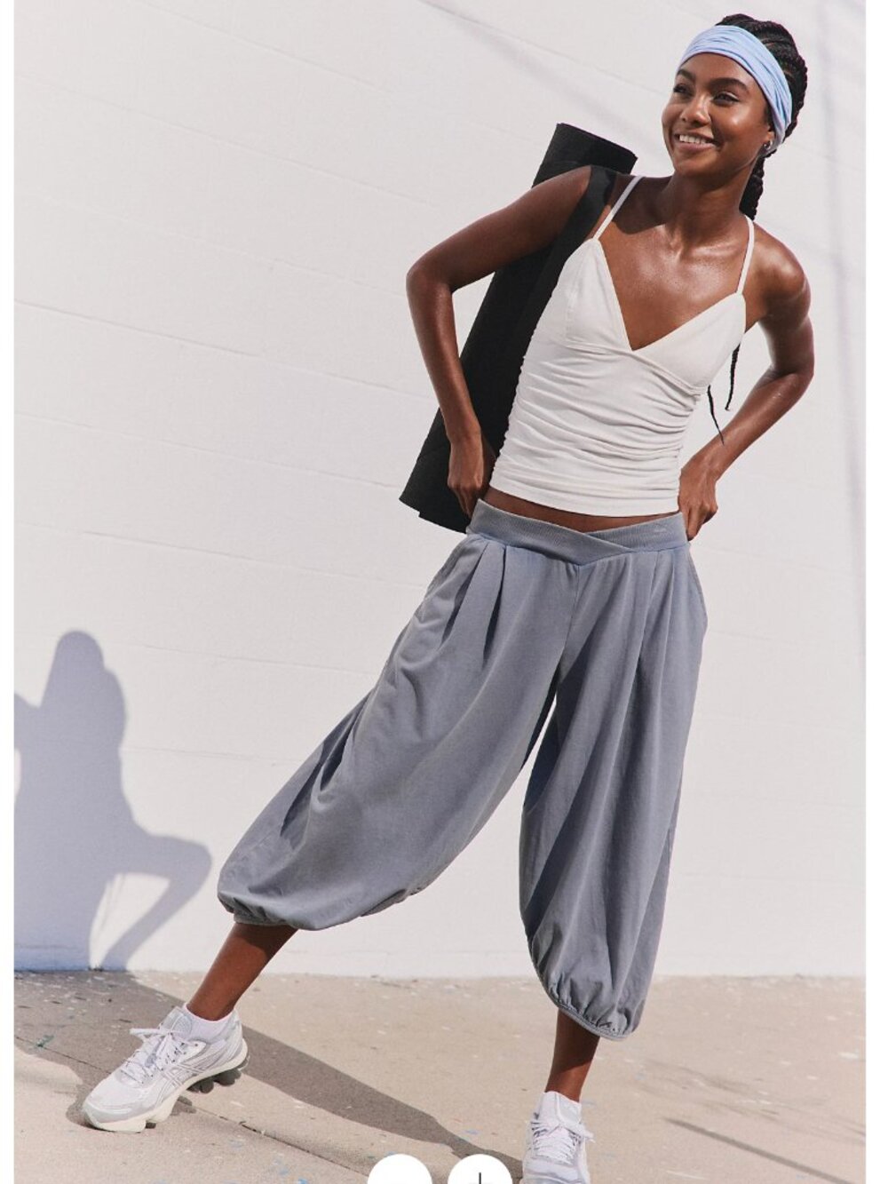 Free People - FP Movement - Hot Shot Sashay Pants - Summer Storm Blue - Sz L